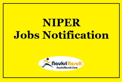 NIPER Consultant MO Jobs Notification 2021 | Eligibility | Salary | Apply