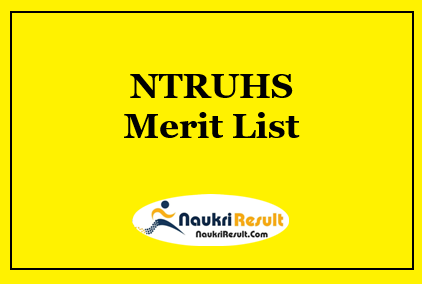 NTRUHS Merit List 2023 | MDS Provisional Rank List