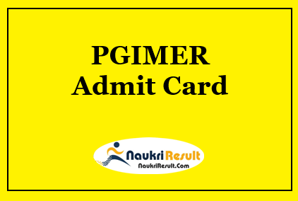 PGIMER Law Officer Admit Card 2021 | Exam Date Out @ pgimer.edu.in