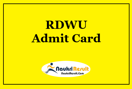 RDWU Admit Card 2021 | Rama Devi Women’s University Exams Date