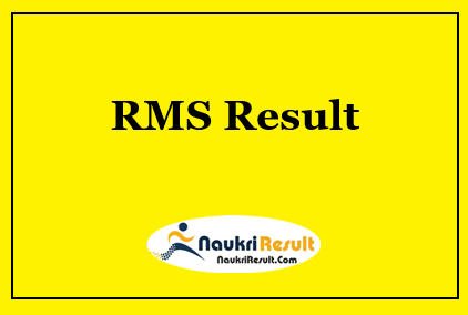 RMS Ajmer Group C Result 2021 | RMS Cut Off Marks | Merit List