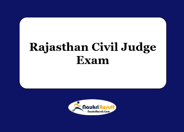 Rajasthan Civil Judge Exam Date 2021 Released | Download Admit Card