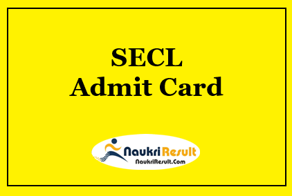 SECL Surface Miner Operator Admit Card 2022 Download | Exam Date