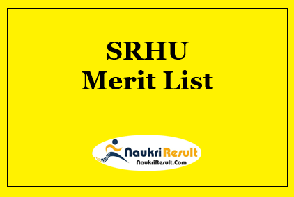 SRHU Merit List 2023 | BSc Nursing Rank List @ srhu.edu.in
