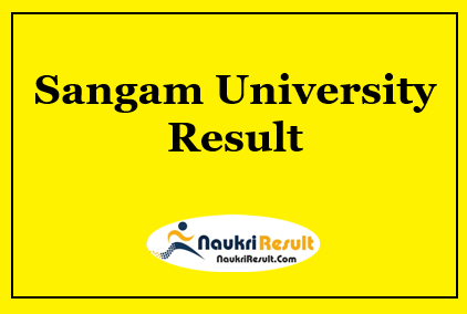 Sangam University Result 2021 | UG & PG Semester Results