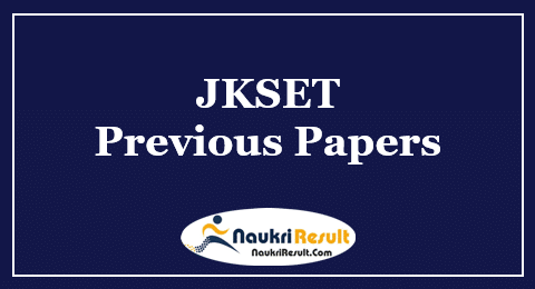 JKSET Previous Question Papers PDF Download | Exam Pattern