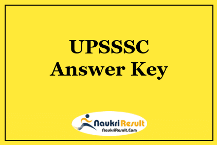 UPSSSC Assistant Boring Technician Answer Key 2022 | Exam Key