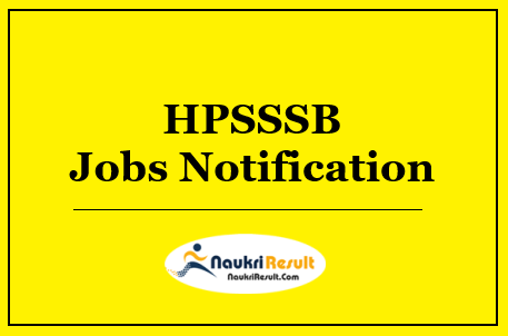 HPSSSB Jobs Notification