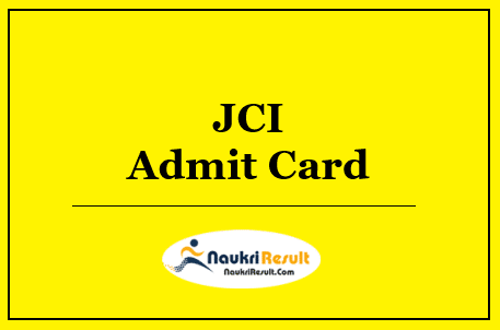 JCI Accountant JA Junior Inspector Admit Card 2022 | Exam Date Out