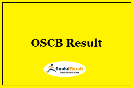 OSCB Junior Manager Result 2022 Download | Cut Off Marks | Merit List