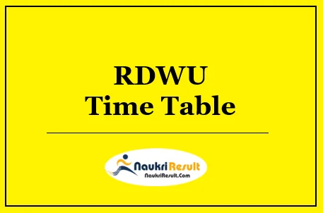 RDWU Time Table