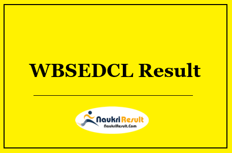 WBSEDCL Office Executive JOT Technical Assistant Result 2022 | Cut Off