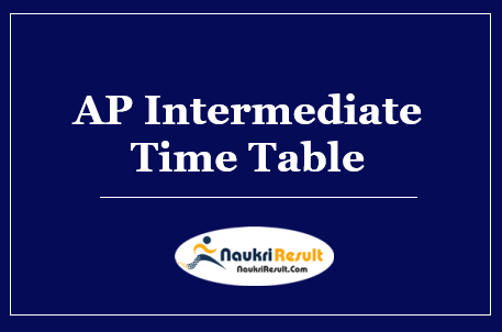 AP Intermediate Time Table 2022 Download | AP 12th Board Exam Dates