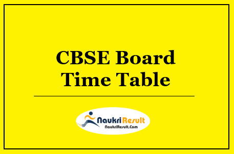 CBSE 10th Class Date Sheet 2022 Download | Term 2 Time Table
