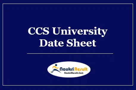 CCS University Date Sheet