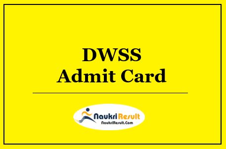 DWSS Punjab Admit Card 2022 Download | Exam Date Out
