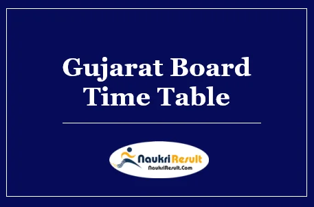 Gujarat Board Time Table