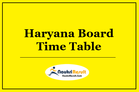 Haryana Board 10th Date Sheet 2022 Download | HBSE 10th Exam Date