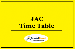 JAC 12th Time Table 2023 Download | Date Sheet Schedule