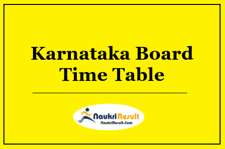Karnataka 2nd PUC Time Table 2022 Download | Exam Date Out