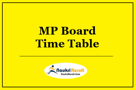 MPSOS 12th Time Table 2022 Download | MP Open School Exam Date