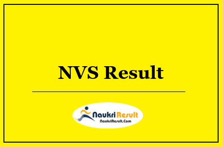 NVS TGT Result 2022 Download | Cut Off | Merit List @ navodaya.gov.in