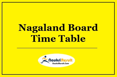 Nagaland Board Time Table