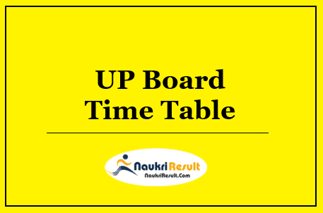 UP Board 10th Time Table 2022 Download | UP High School Exam Date