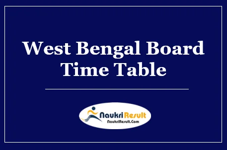 West Bengal Board Time Table