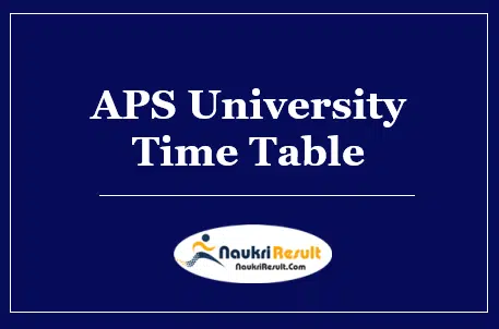 APS University Time Table