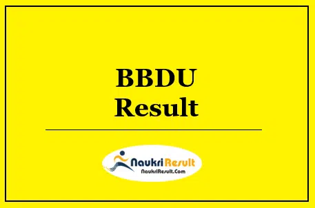 BBDU Result 2022 | Babu Banarasi Das University UG & PG Results