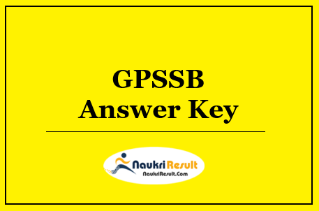 GPSSB Junior Pharmacist Answer Key 2022 PDF | Exam Key | Objections