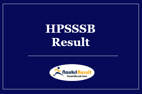 HPSSSB Staff Nurse Result 2022 Download | Cut Off Marks | Merit List