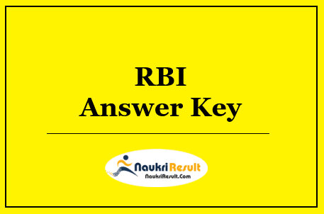 RBI Fire Officer Answer Key 2022 Download | Exam Key, Objections
