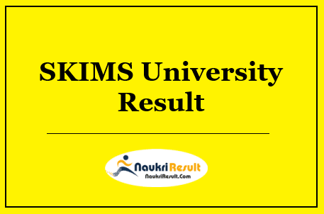 SKIMS University Result 2022 Download | UG & PG Sem Exam Results