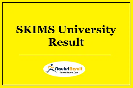 SKIMS University Result 2022 Download | UG & PG Sem Exam Results