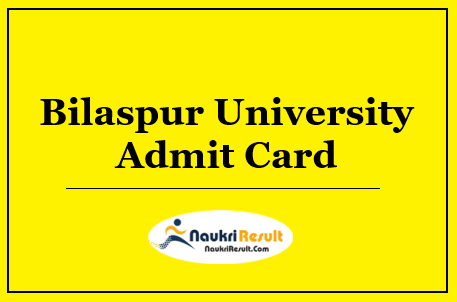 Bilaspur University Admit Card 2022 Download | ABVV UG PG Exam Date