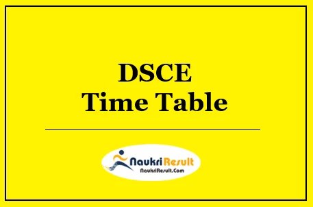 DSCE Time Table