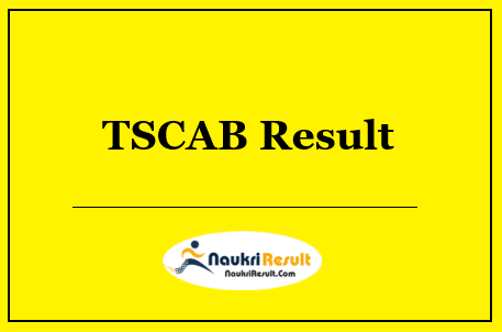 TSCAB Staff Assistant Assistant Manager Result 2022 | Cut Off | Merit List