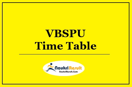 VBSPU Time Table