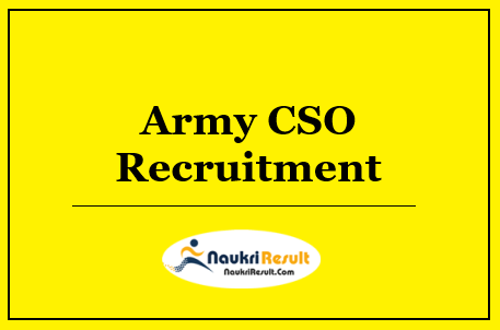 Army CSO Western Command Recruitment 2022 | Eligibility | Salary
