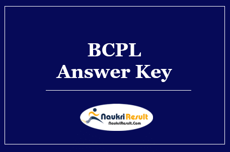 BCPL Answer Key 2022 Downlod | Exam Key, objection @ bcplonline.co.in
