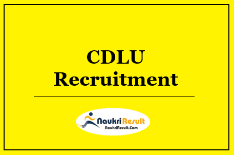 CDLU Recruitment 2022 | Eligibility | Salary | Application Form | Apply Now