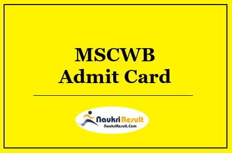 MSCWB FSO Deputy Manager Admit Card 2022 Download | Exam Date