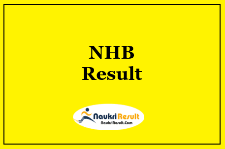NHB Assistant Manager Result 2022 | Check AM Cut Off Marks | Merit List