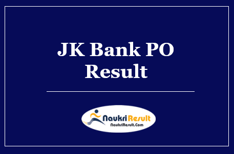JK Bank PO Result 2022 | Probationary Officer Cut Off, Merit List