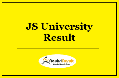 JS University Result 2022 Download | UG & PG Semester Exam Results