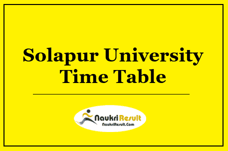 Solapur University Time Table