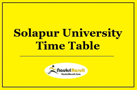 Solapur University Time Table