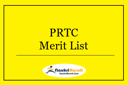 PRTC Drivers Conductors Merit list 2022 @ pepsuonline.com